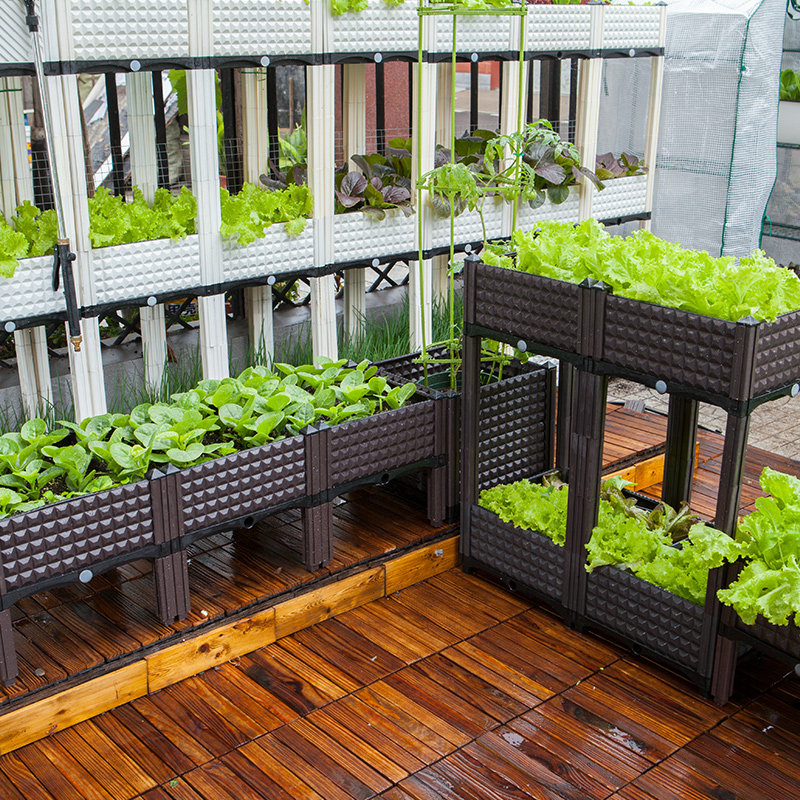 阳台种菜神器楼顶立体种植箱屋顶长方形塑料种菜箱家庭种菜花盆