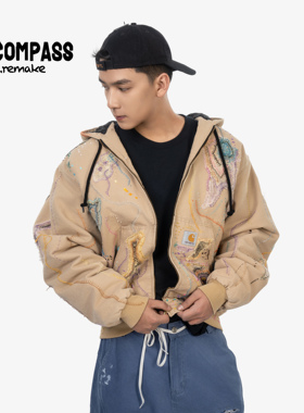 carhartt/卡哈特 Remake 美式重工工装外套 手工刺绣贴布绣  男女