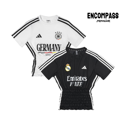 阿迪达斯德国队褶皱短袖休闲T恤