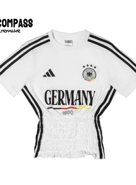 Adidas Remake Jerseyfit 四星德国褶皱收腰 运动T恤女 ENCOMPASS