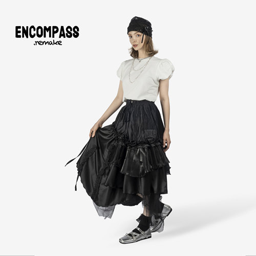 耐克宫廷风拼接褶皱半身裙