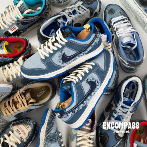 Remake耐克DUNK牛仔拼接男鞋