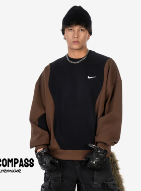 Nike/耐克 美式复古 简约撞色拼接 加绒卫衣  男女同款 ENCOMPASS