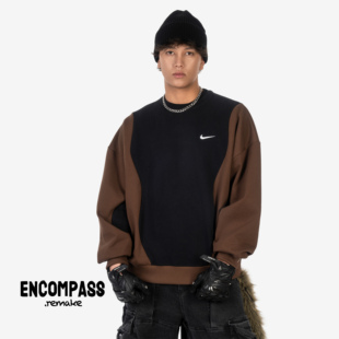 Nike/耐克 美式复古 简约撞色拼接 加绒卫衣 男女同款 ENCOMPASS