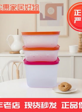 特百惠新冷冻套装450ml/1.1L雪影冰箱鸡鱼肉速冻保鲜盒蔬果冷藏盒