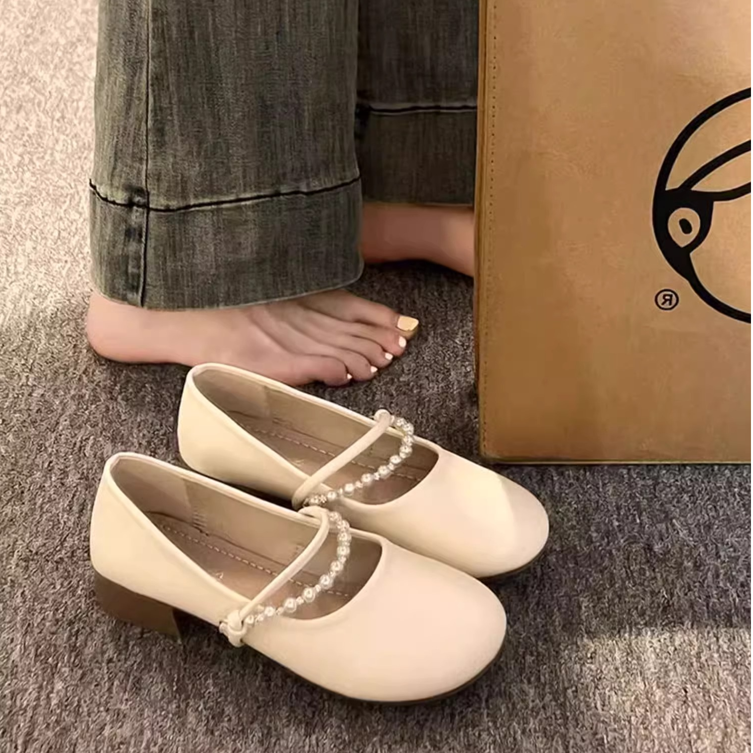 夏季玛丽珍鞋子配裙子软底孕妇鞋