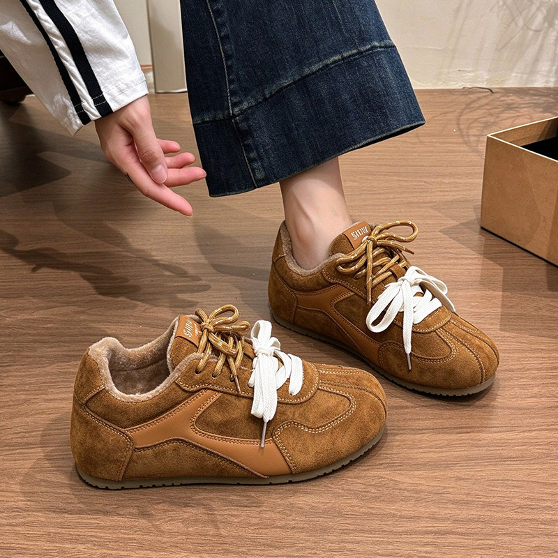 加绒运动鞋女阿甘鞋休闲棉鞋女鞋