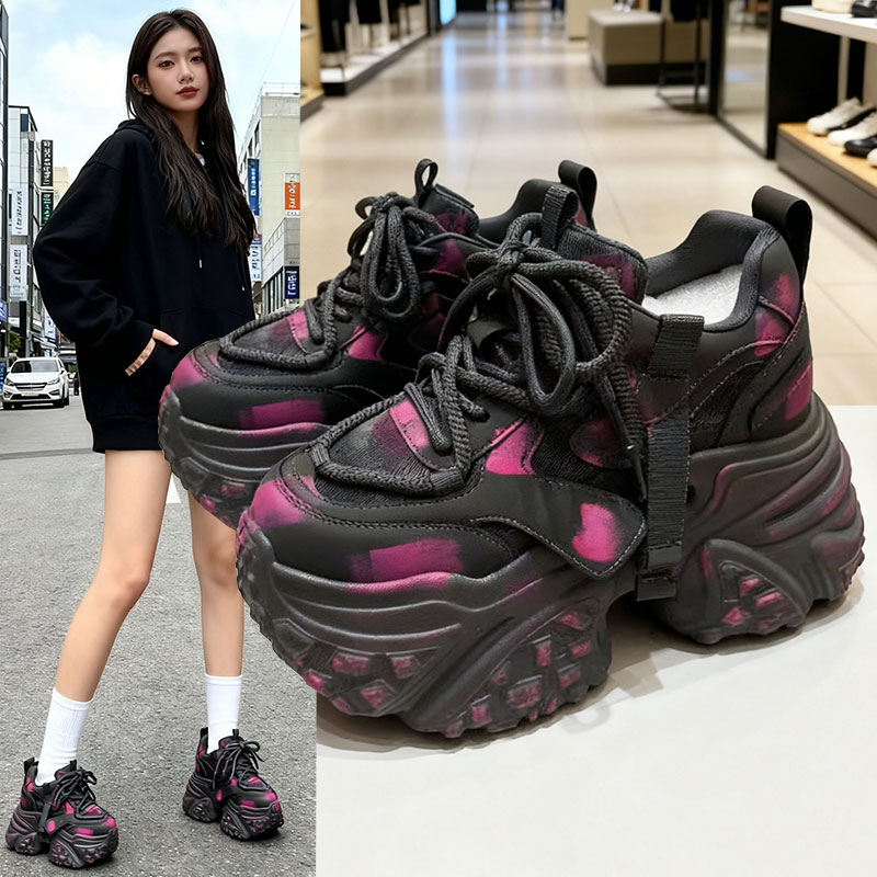 百搭加绒休闲鞋高跟运动鞋