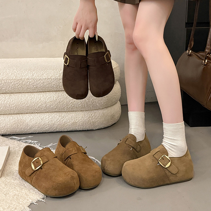 内增高5cm全包勃肯鞋女2026春季新款爆款一脚蹬复古厚底乐福单鞋,女鞋,勃肯鞋/软木鞋,淘宝优惠券,粉丝福利购,淘宝优惠卷
