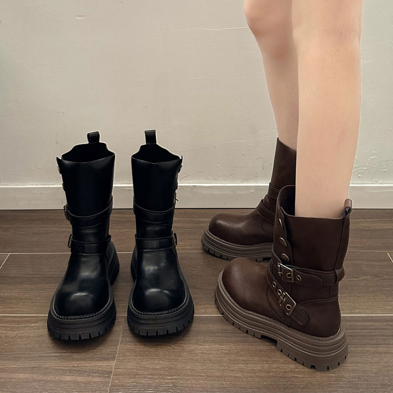 明星同款美拉德厚底马丁靴女款