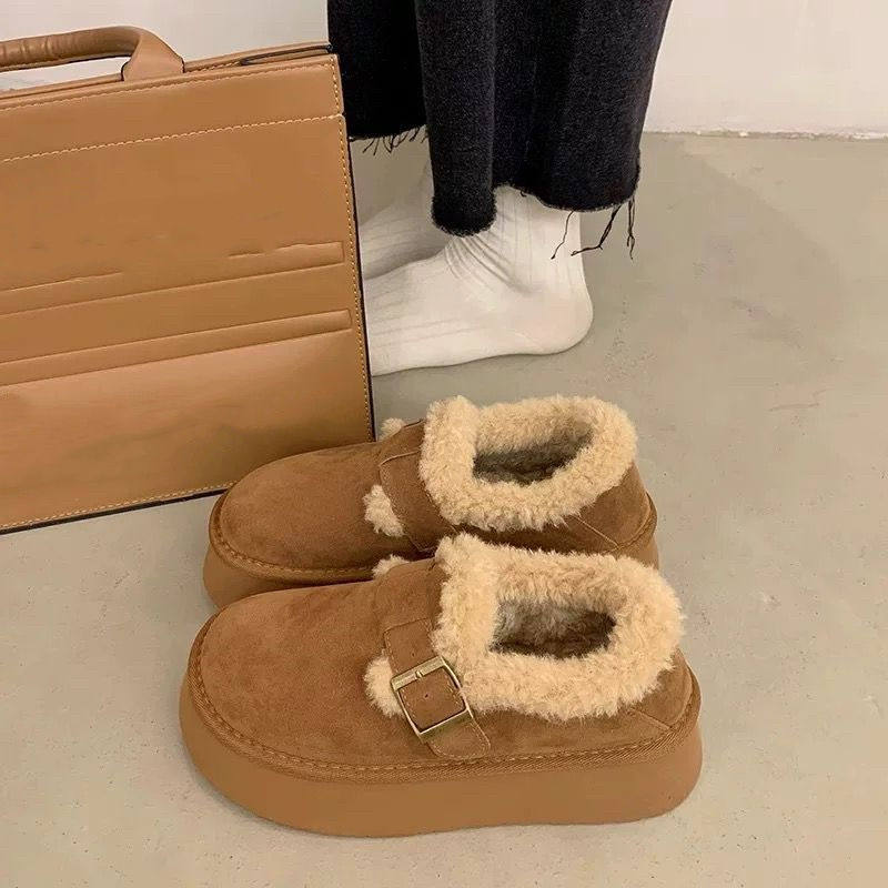 厚底勃肯鞋女冬加绒雪地靴2025年新款美拉德乐福鞋一脚蹬保暖棉鞋,女鞋,勃肯鞋/软木鞋,淘宝优惠券,粉丝福利购,淘宝优惠卷