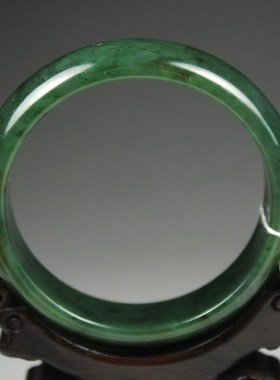 钱塘邮社   和田玉碧玉   手镯 内径61.5mm