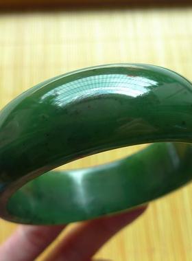 钱塘邮社   和田玉 碧玉 手镯 送证 内径61mm