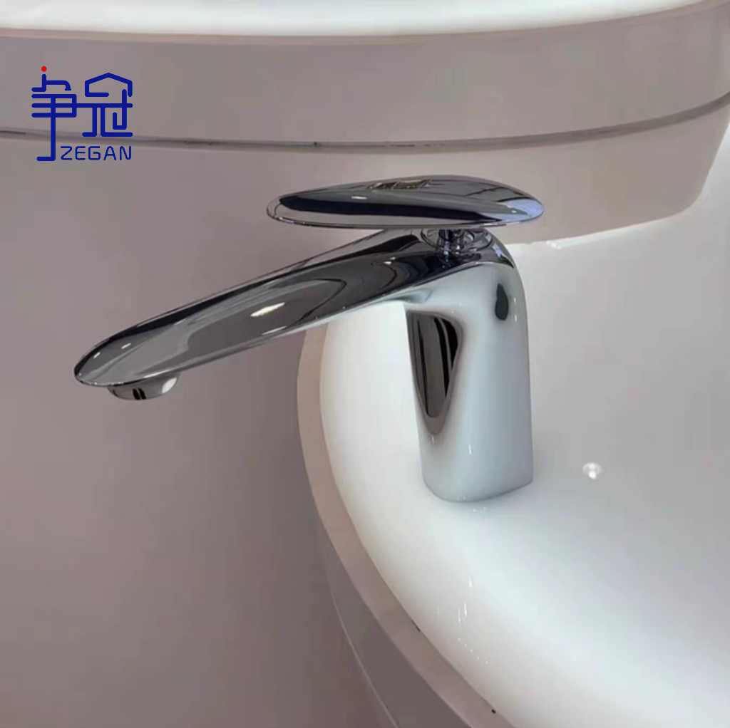 【原版宝石龙头】纯铜面盆龙头钮珀冰柱出水冷热台下盆卫生间龙头
