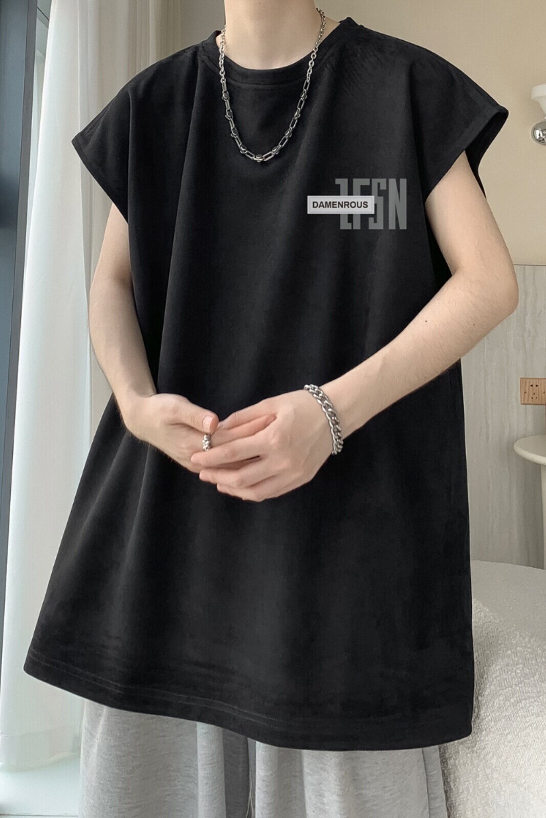 重磅麂皮绒印花背心A336-THJPBX30-P28-限价38（95聚酯纤维5氨纶,男装背心/马甲,电商A336