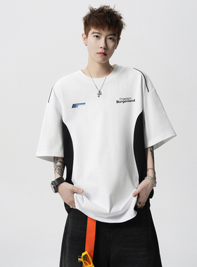 2025夏季新款拼色短袖T恤A336-THPSDX0032-P48-限价68（纯棉）