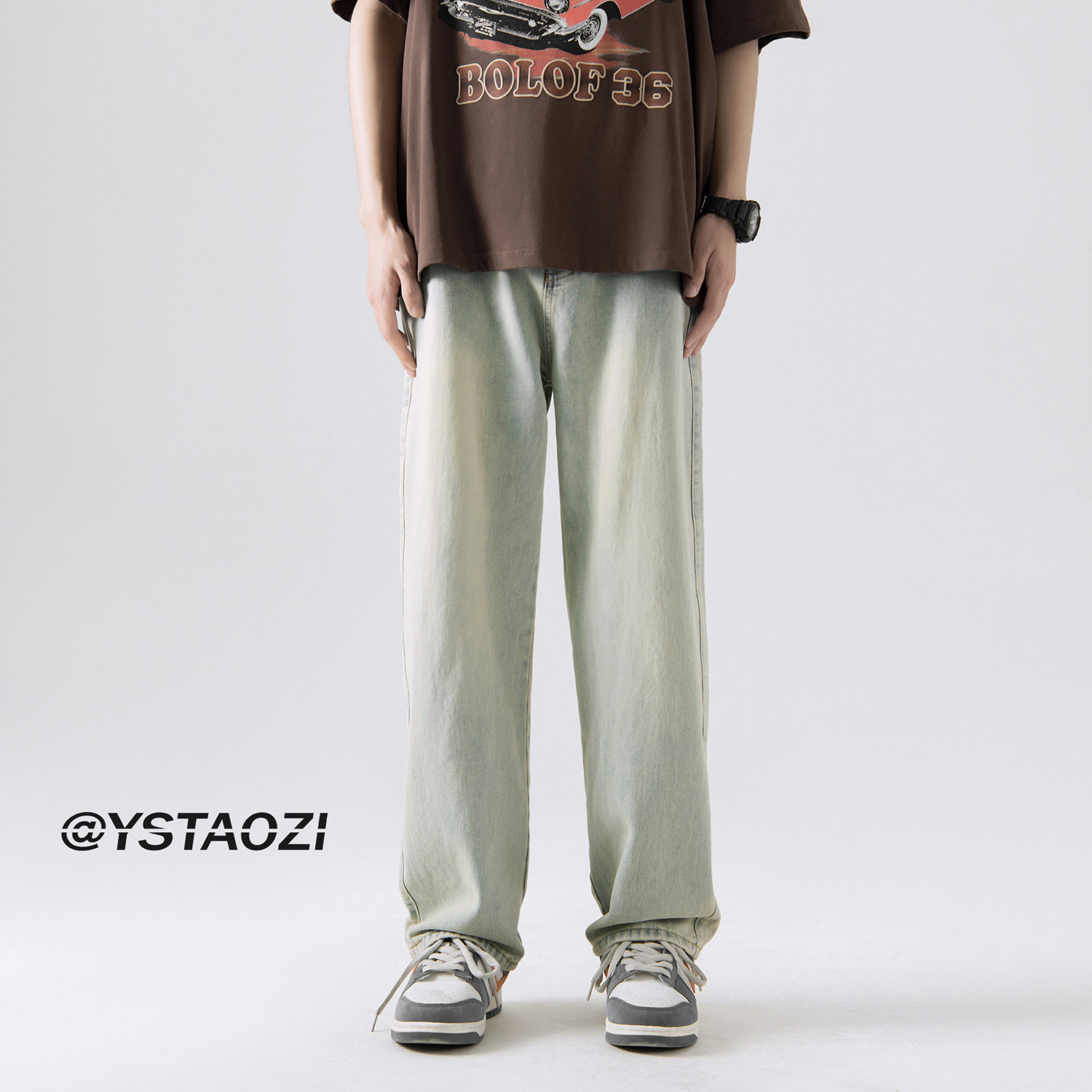 2024新款直播品质牛仔裤A336-K077-P50-限价68（75棉25聚酯纤维）,男装牛仔裤,电商A336