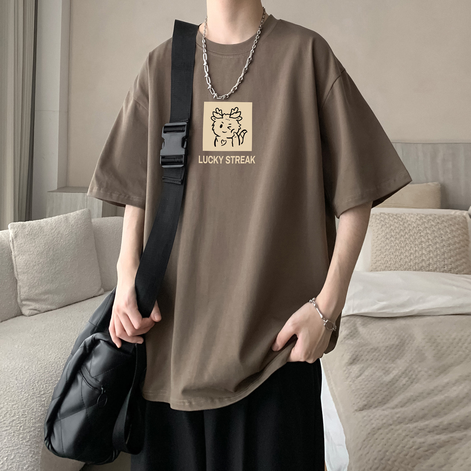2024夏季新款印花短袖T恤A336-THDX937-P38-限价48（100棉）,男装T恤,电商A336