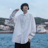 222秋冬新款纯色长袖衬衫A336-AZ1092-P55-限价68(100聚脂钎维)，男装衬衫，电商A336