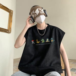 重磅麂皮绒印花背心A336-THJPBX38-P28-限价38（95聚酯纤维5氨纶图片