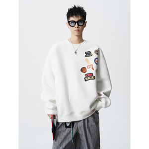 2025圆领卫衣420克华棉 A336-RIWY032-特P40（50%棉50%聚酯纤维）,男装卫衣,电商A336