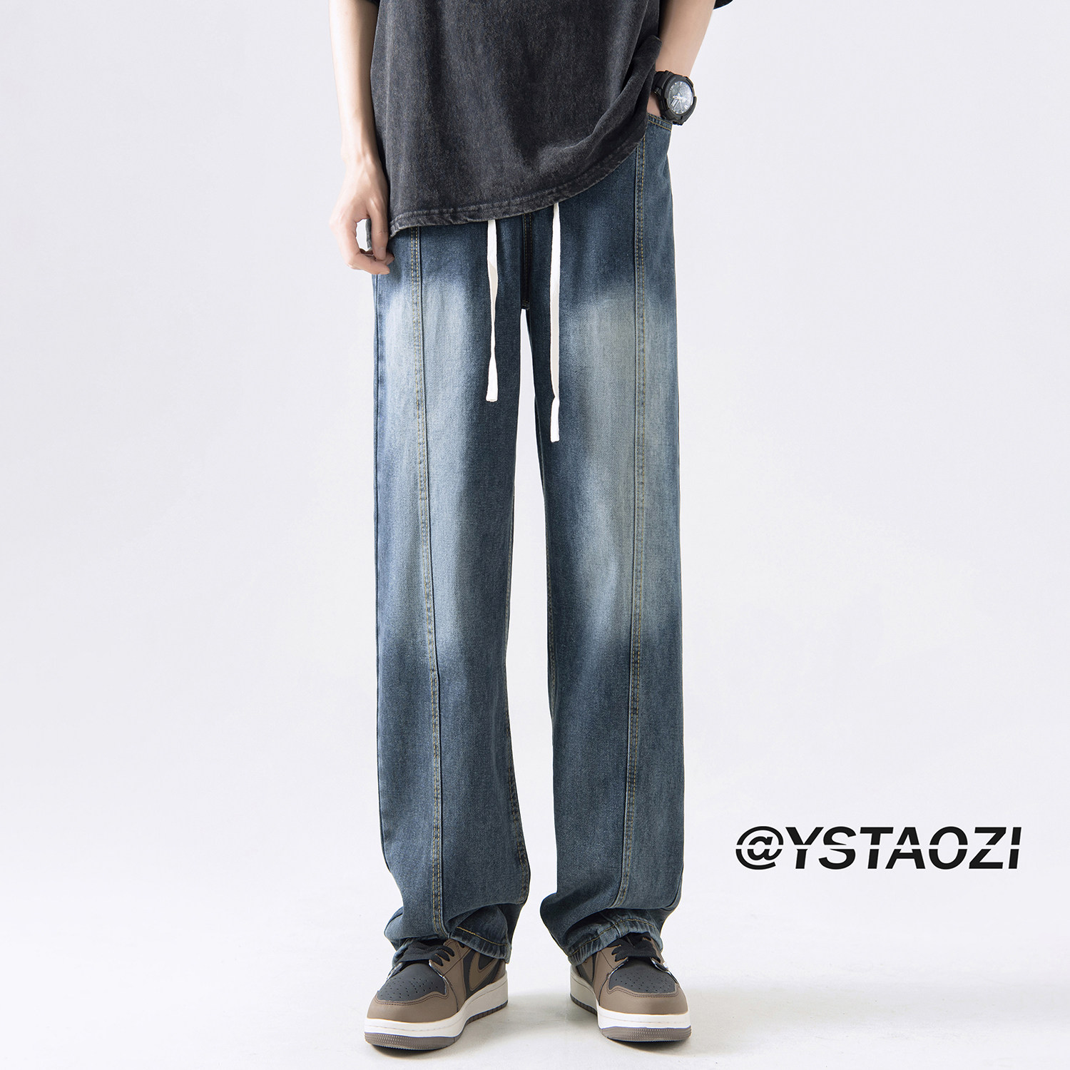 牛仔裤子A336-K030-P58-限价68(75.8%棉14.9%粘纤9.3%聚酯纤维),男装牛仔裤,电商A336