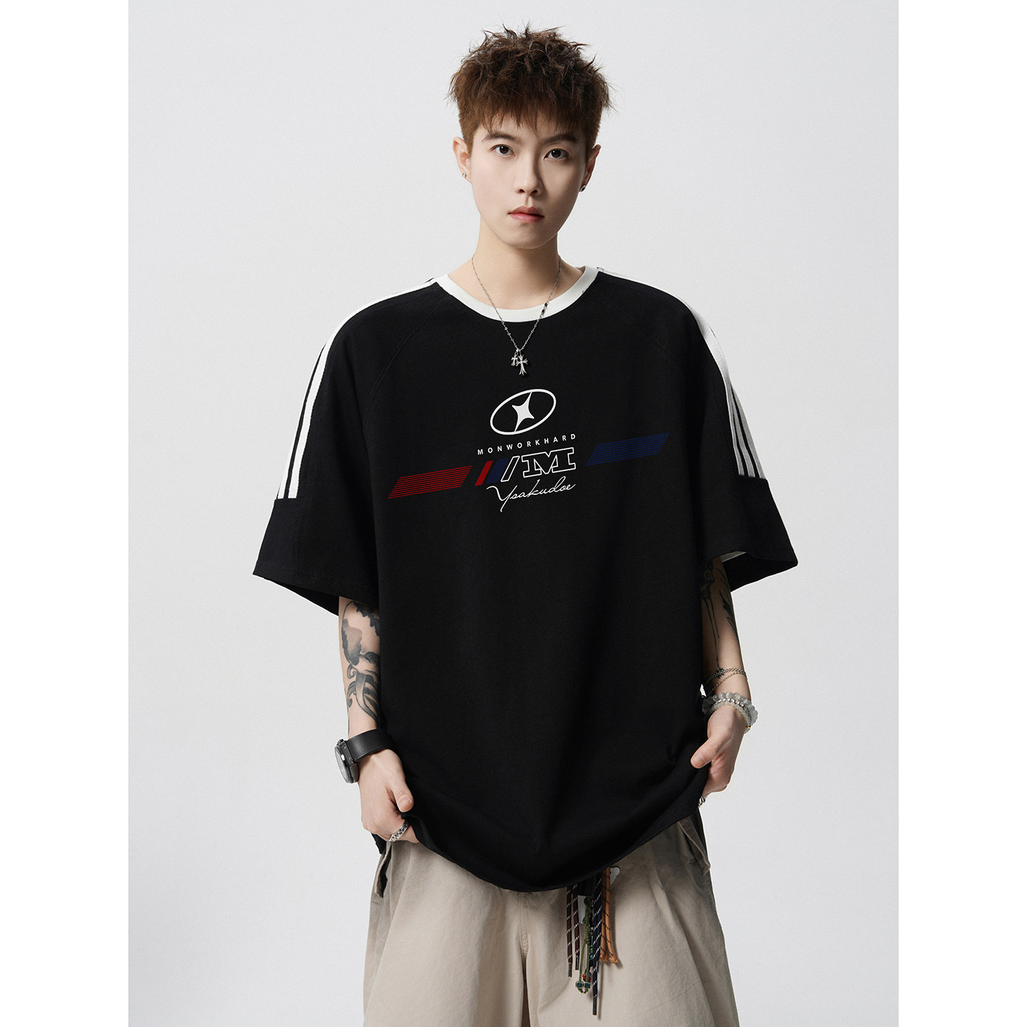 夏季新款织带短袖T恤A336- THZDDX0023-P48-限价68（100聚酯纤维图片