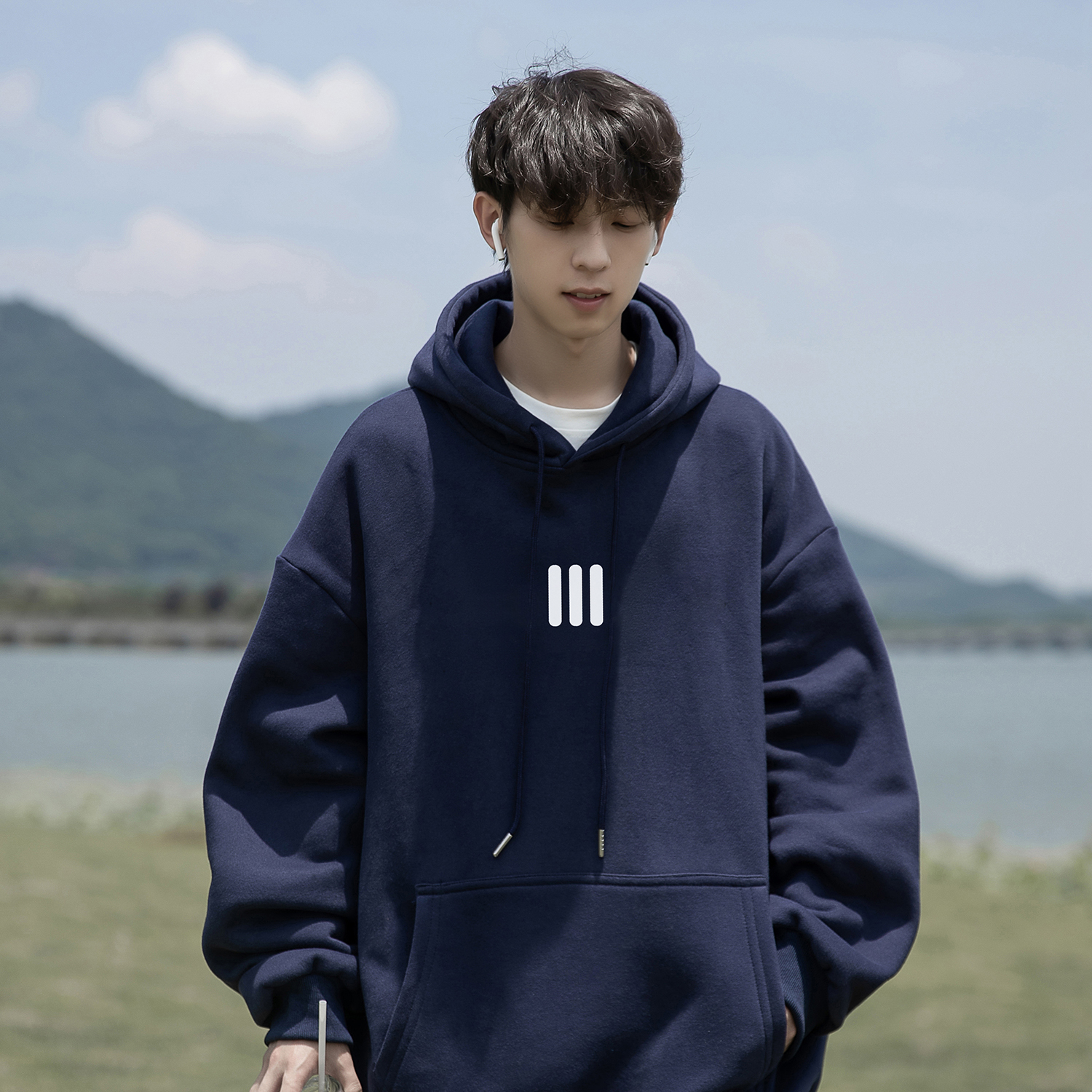 2025秋冬新款连帽卫衣A336-LM1209-P58-限价78（62棉38聚酯纤维），男装卫衣，电商A336