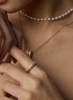 S925银复古锆石戒指女小众设计巴洛克宫廷风高级感轻奢仙女尾戒