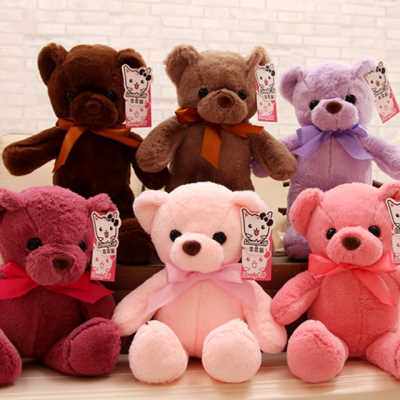 new color teddy bear doll small plush toy pink bear birthday