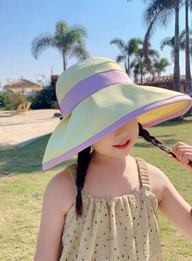 儿童太阳帽夏季新款空顶防紫外线