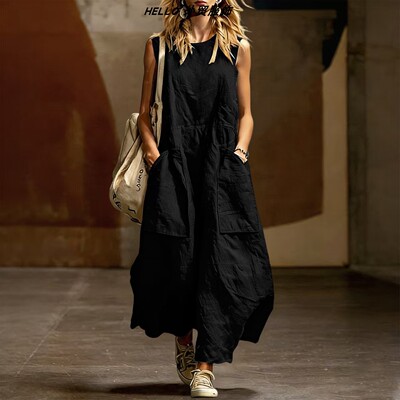 Loose and Simple Cotton-Linen Dress 宽松简约棉麻连衣裙