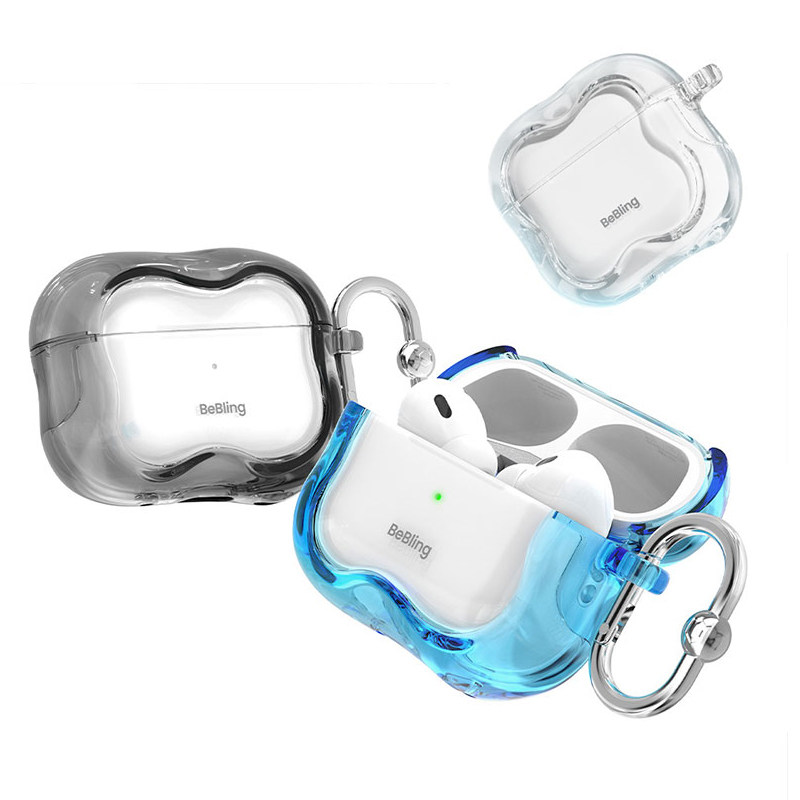 iFace透明闪亮防摔耳机壳适用Airpods pro2/1代Airpods4硬壳耳机保护壳紧密贴合防滑防尘可DIY少女心BeBing