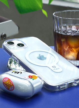 适用iphone15promax透明Magsafe磁吸手机壳苹果15/15pro/15plus防摔简约iface手机套Hamee