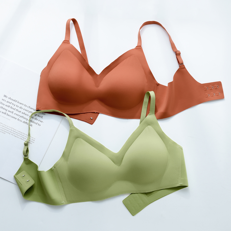 无痕乳胶内衣女无钢圈小胸聚拢收副乳防下垂运动少女文胸夏季薄款