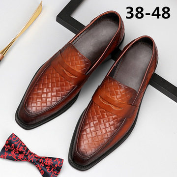 2020 Men's leather shoes men business shoes big size 48