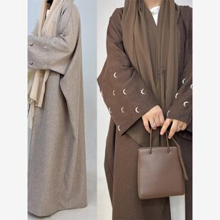 Open Dubai Arab Women Caftan阿拉伯中东迪拜旅游长袍开衫