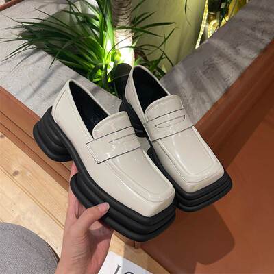 ladies Leather shoes platform loafers women shoes皮鞋乐福鞋