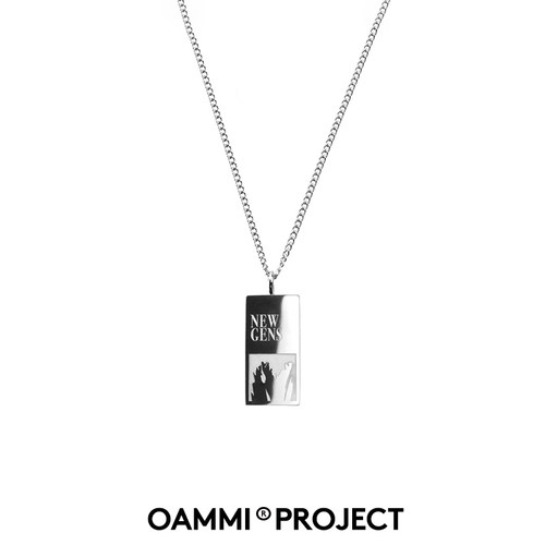 oammi潮牌韩版钛钢硬币吊坠