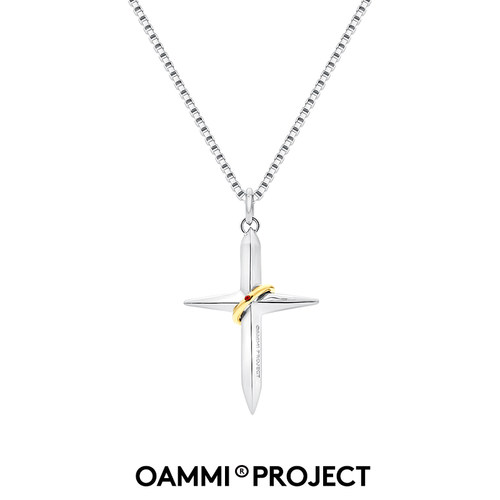 OAMMI原创设计嘻哈十字架项链