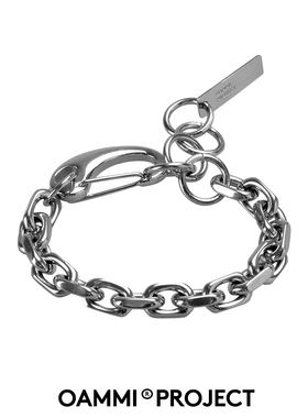 OAMMI原创潮牌街头粗锁链嘻哈钛钢手链ins小众设计男个性潮酷学生