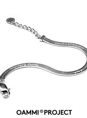 OAMMI原创小众设计荆棘印花刀片链手链简约百搭男女潮欧美情侣