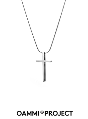 OAMMI复古潮嘻哈男个性钛钢十字架蛇骨链项链蹦迪情侣女ins送礼