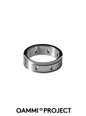 OAMMI原创设计潮牌镂空六边形戒指男士潮酷款小众简约钛钢送礼