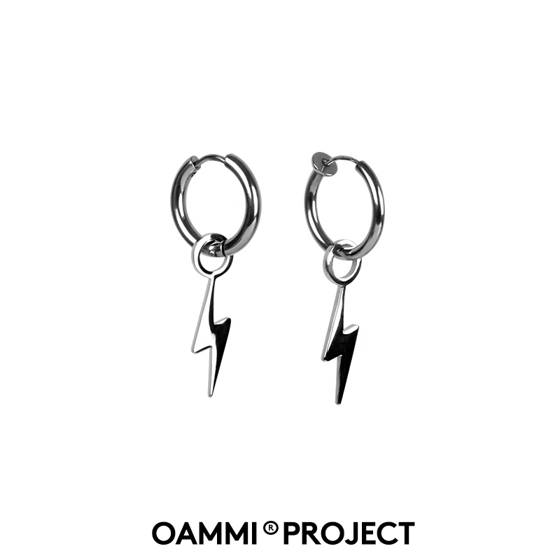 oammi原创设计闪电免街舞耳环