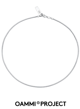 OAMMI原创设计简约基础百搭方形蛇骨链男女嘻哈钛钢项链送礼物