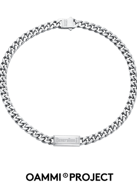OAMMI原创潮牌嘻哈古巴链项链男女街舞蹦迪钛钢不生锈情侣送礼