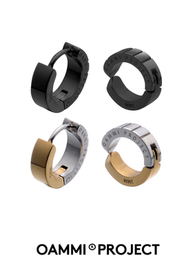 OAMMI小众刻度耳夹耳环钛钢简约耳洞男女百搭气质ins风高级感