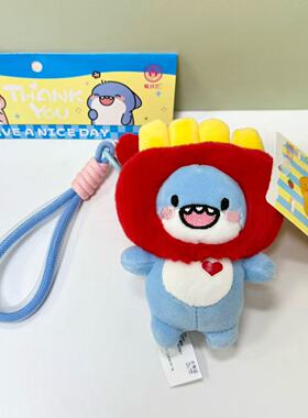 肥肥鲨ILove薯条鲨鱼玩偶情侣表白礼物挂件毛绒公仔创意小物件