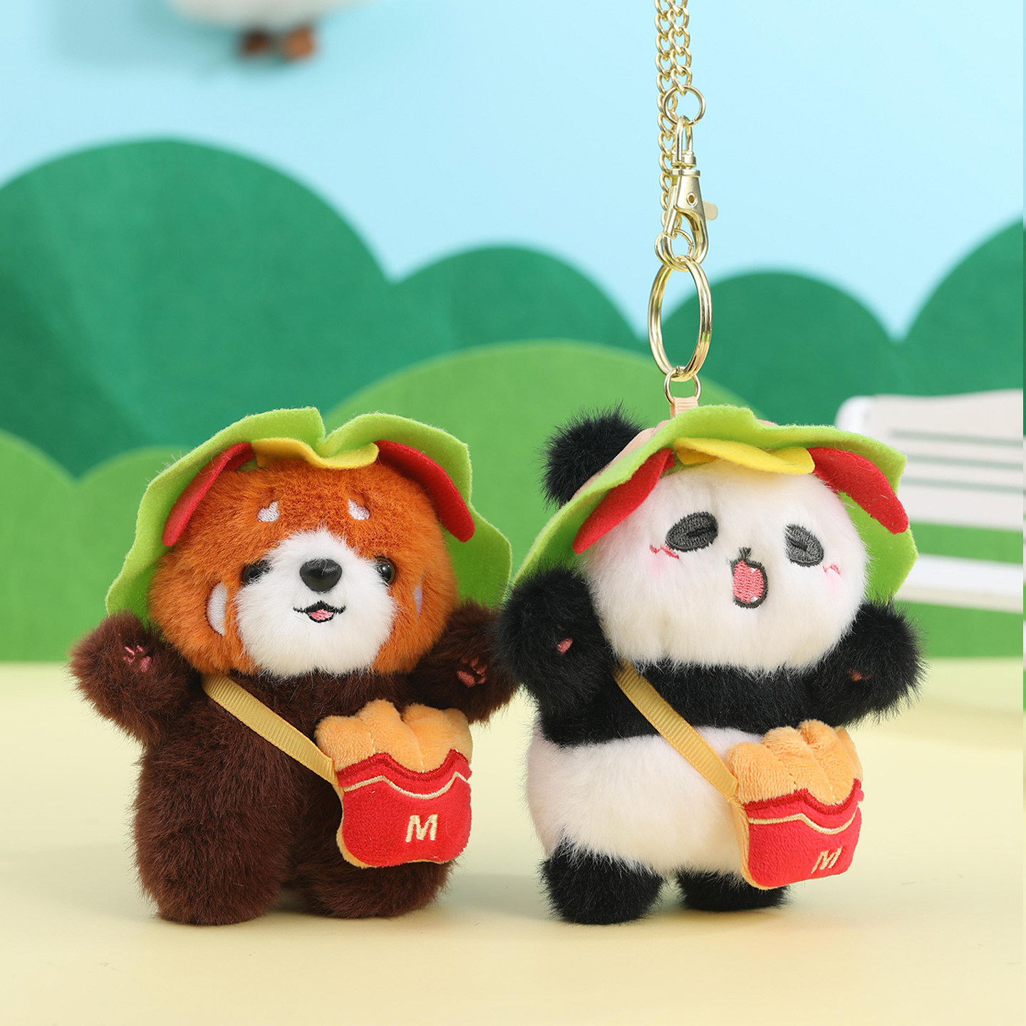 小熊猫挂件毛绒玩偶书包包挂饰公仔钥匙扣小众高级感可爱女生礼物
